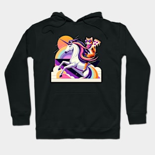 Pizza Unicorn Cat Lover, Love Eating Pizza Hoodie